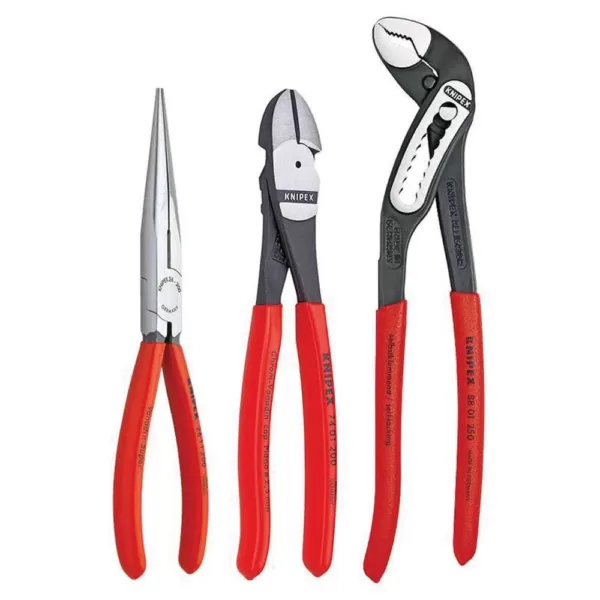 KNIPEX 3-Piece Forged Steel Universal Pliers Set with Alligator Pliers Set
