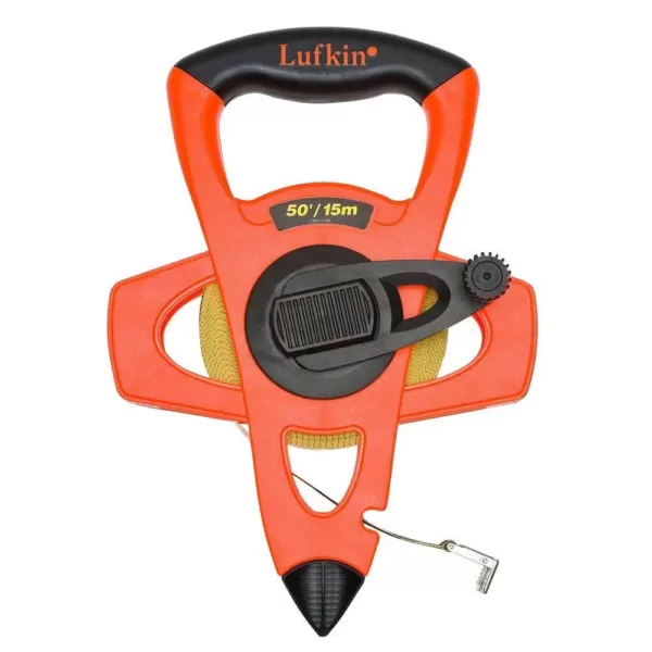 Lufkin 13 mm x 50 ft. Hi-Viz 2-Sided Orange Fiberglass Tape Measure