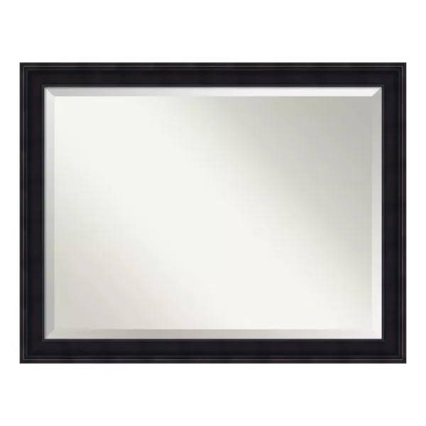 Amanti Art Annatto 45 in. W x 35 in. H Framed Rectangular Beveled Edge Bathroom Vanity Mirror in Mahogany