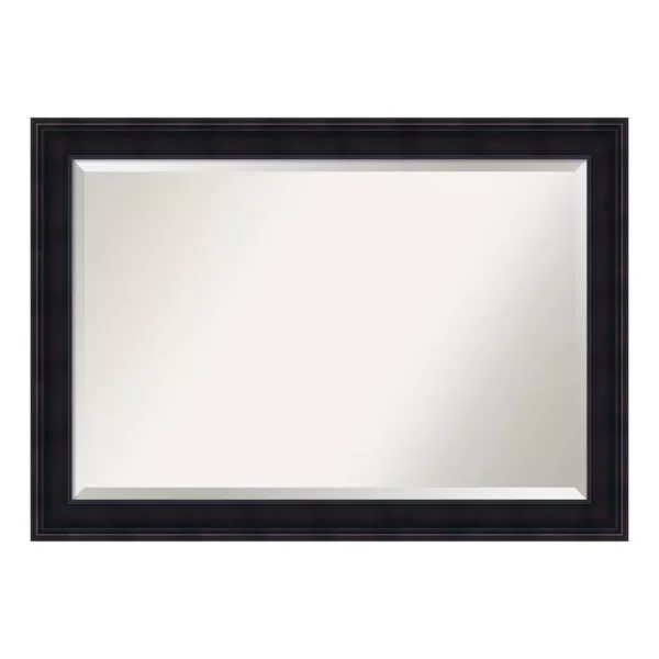 Amanti Art Annatto 41 in. W x 29 in. H Framed Rectangular Beveled Edge Bathroom Vanity Mirror in Mahogany
