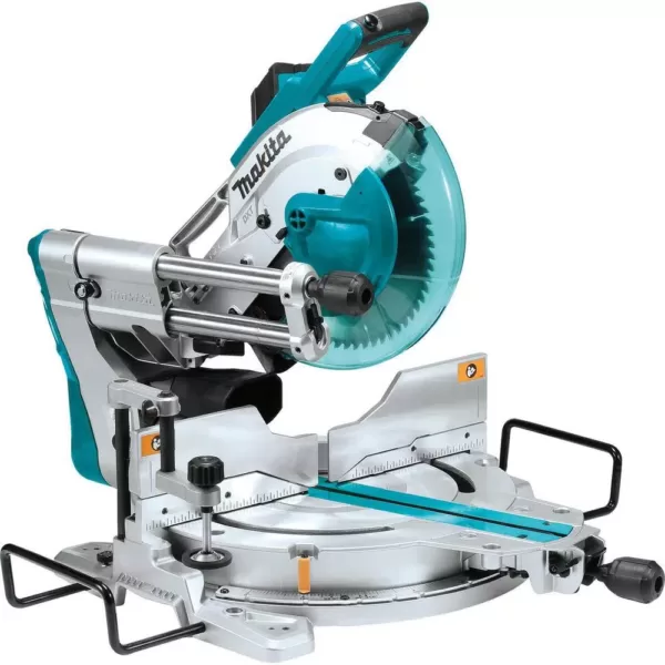 Makita 15 Amp 10 in. Dual Bevel Sliding Compound Miter Saw with Laser with bonus Pneumatic 16-Gauge, 2-1/2 in. Finish Nailer