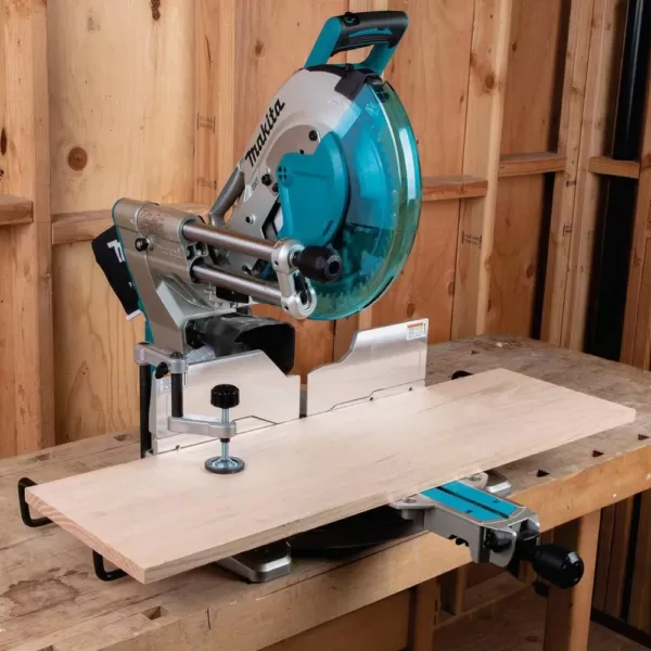 Makita 15 Amp 12 in. Dual-Bevel Sliding Compound Miter Saw with Laser with bonus Pneumatic 16-Gauge, 2-1/2 in. Finish Nailer