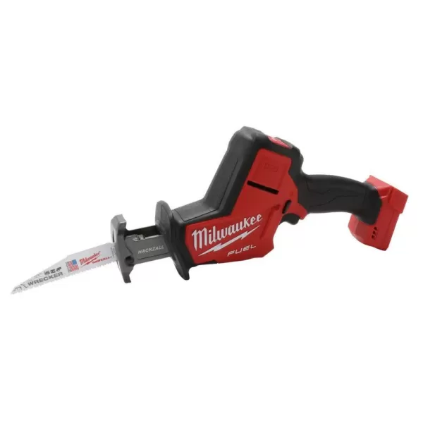 Milwaukee M18 FUEL 18-Volt 4-1/2 in./5 in. Brushless Cordless Grinder w/ Paddle Switch & M18 FUEL Hackzall w/ Two 6.0Ah Batteries