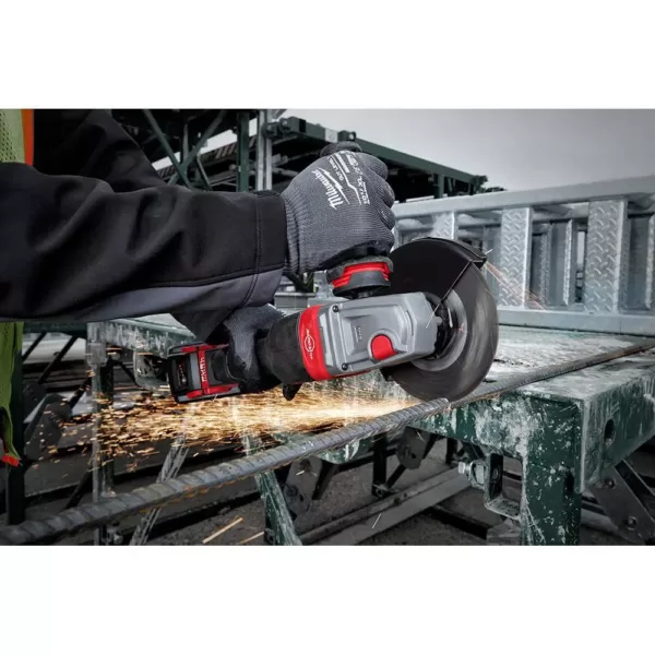 Milwaukee M18 FUEL 18-Volt 4-1/2 in./5 in. Cordless Grinder with Paddle Switch with Braking Grinder & (2) M18 6.0 Batteries