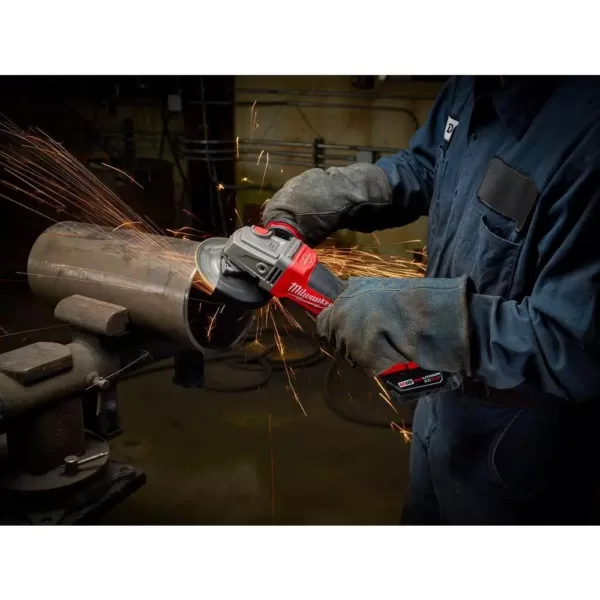 Milwaukee M18 FUEL 18-Volt Lithium-Ion Brushless Cordless 4-1/2 in. to 5 in. Braking Grinder (Tool-Only)