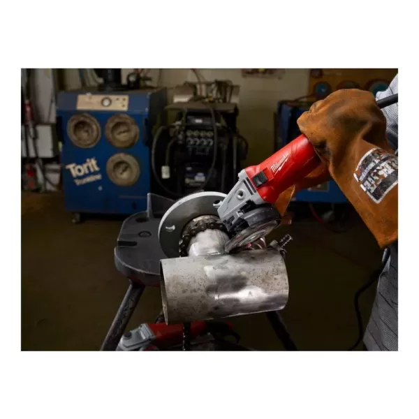 Milwaukee 11 Amp 4.5 in. Small Angle Grinder with Slide Lock-On Switch