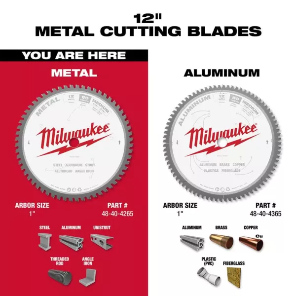 Milwaukee 12 in. x 60 Carbide Teeth Metal Cutting Circular Saw Blade