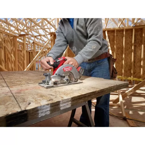 Milwaukee M18 FUEL 18V 6-1/2 in. Brushless Cordless Circular Saw & M18 FUEL HACKZALL Reciprocating Saw w/ (2) M18 6.0Ah Batteries
