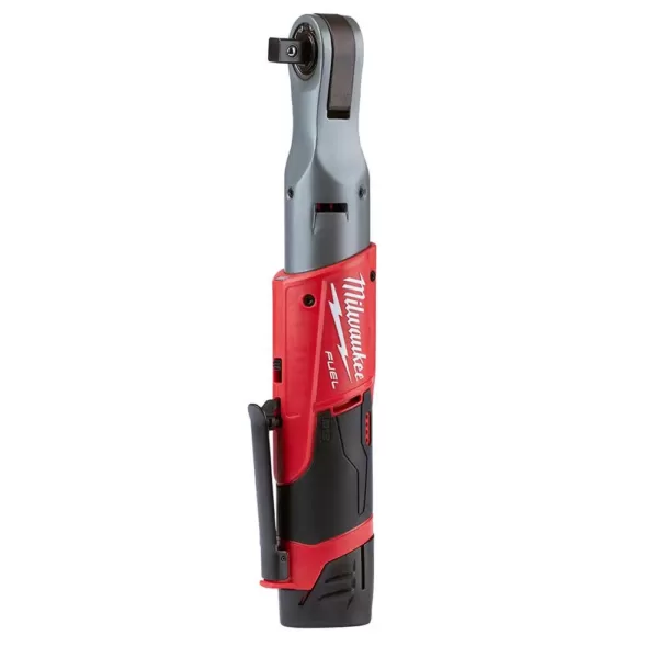 Milwaukee M12 FUEL 12-Volt Lithium-Ion Brushless Cordless 1/2 in. Ratchet with M12 2.0Ah Battery