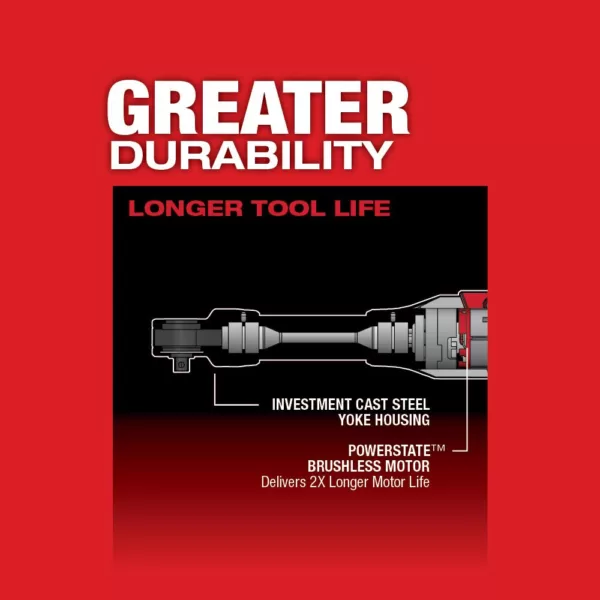 Milwaukee M12 FUEL 12-Volt Lithium-Ion Brushless Cordless 1/4 in. Extended Reach Ratchet (Tool-Only)
