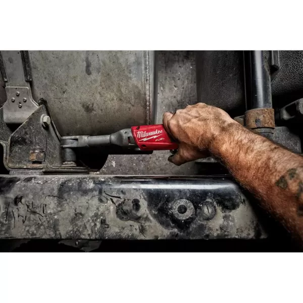 Milwaukee M12 FUEL 12-Volt Lithium-Ion Brushless Cordless 3/8 in. Extended Reach Ratchet Kit with Metric Ratcheting Wrench Set