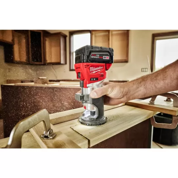 Milwaukee M18 FUEL 18-Volt Lithium-Ion Brushless Cordless Compact Router and Barrel Grip Jig Saw Set (Tool-Only)