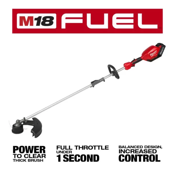 Milwaukee M18 FUEL 18-Volt Lithium-Ion Brushless Cordless String Trimmer Kit with M18 FUEL 10 in. Pole Saw Attachment