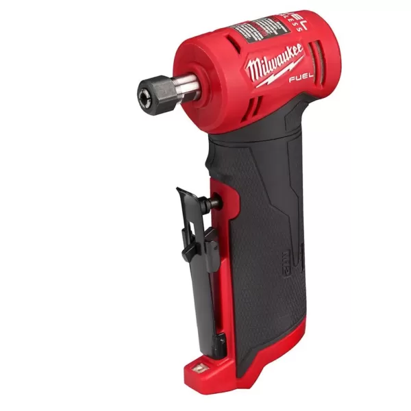 Milwaukee M12 FUEL 12-Volt Lithium-Ion Brushless Cordless 1/4 in. Right Angle and Straight Die Grinder Kit (Tool-Only Kit)