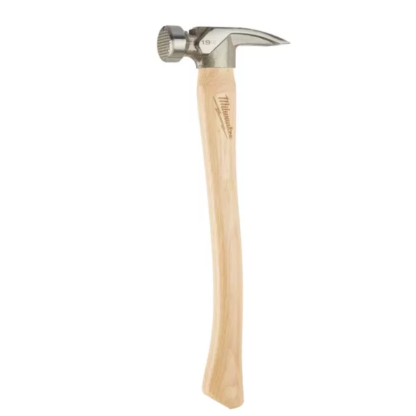 Milwaukee 19 oz. Wood Milled Face Hickory Framing Hammer