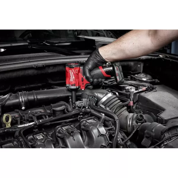 Milwaukee M12 FUEL 12-Volt Lithium-Ion Brushless Cordless Stubby 3/8 in. Impact Wrench and HACKZALL with two 3.0 Ah Batteries