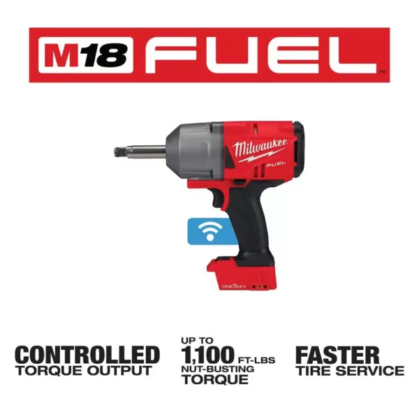 Milwaukee M18 ONE-KEY FUEL 18-Volt Lithium-Ion Brushless Cordless 1/2 in. Impact Wrench with Extended Anvil (Tool-Only)