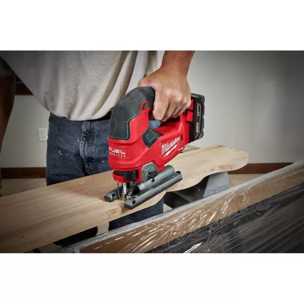 Milwaukee M18 FUEL 18-Volt Lithium-Ion Brushless Cordless Jig Saw (2-Tool) with (2) 6.0Ah Batteries