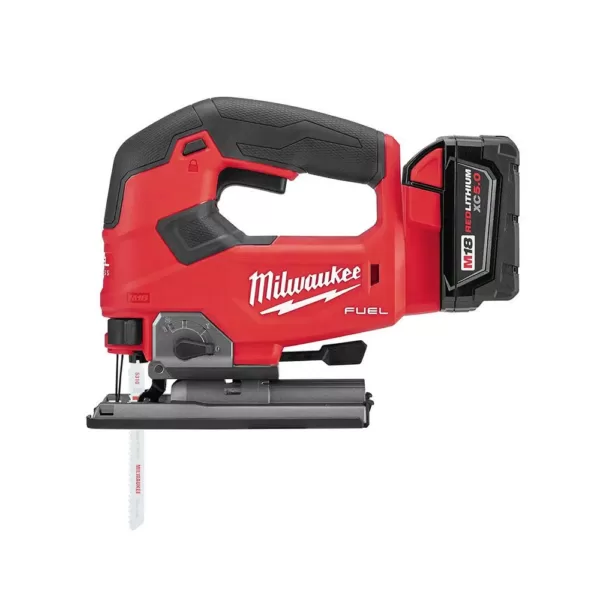 Milwaukee M18 FUEL 18-Volt Lithium-Ion Brushless Cordless Jig Saw Kit with  M18 FUEL Impact Driver