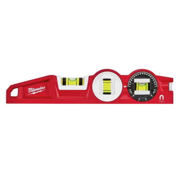 Milwaukee 24 in./48 in. REDSTICK Magnetic Compact Box Level Set with 10 in. 360-Degree Locking Die Cast Torpedo Level
