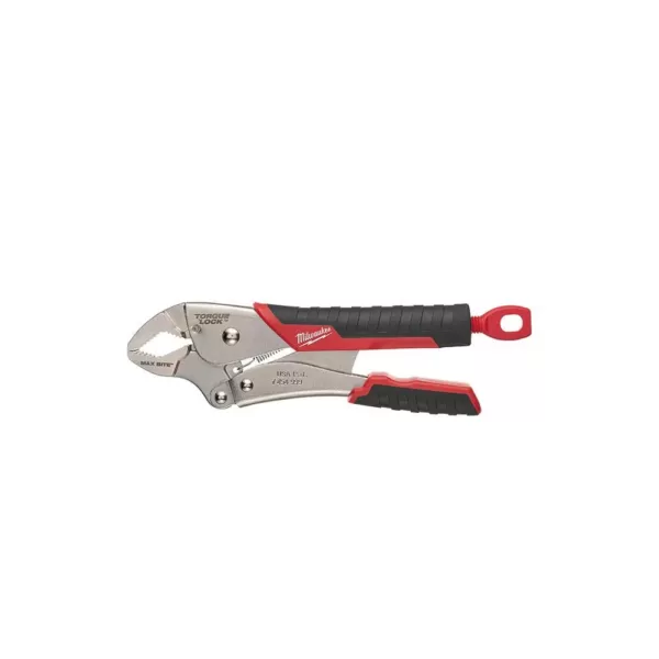Milwaukee 10 in. Gripped Curved Jaw Locking Pliers with MaxBite