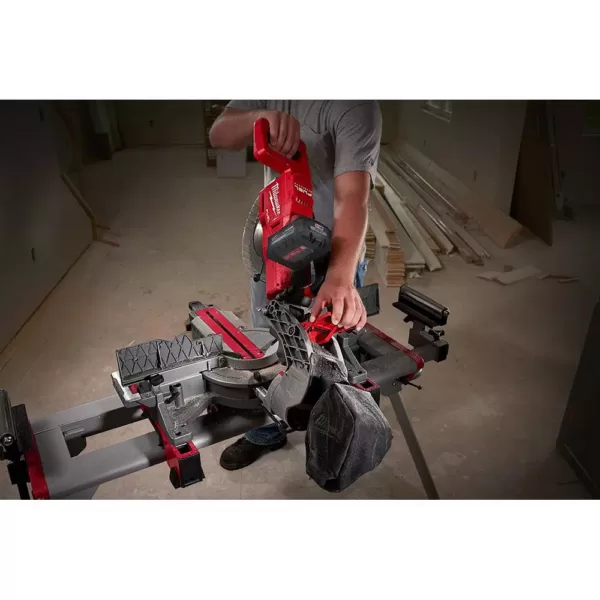 Milwaukee M18 Fuel 18-Volt 10 in. Lithium-Ion Brushless Cordless Dual Bevel Sliding Compound Miter Saw Kit with One 8.0 Ah Battery