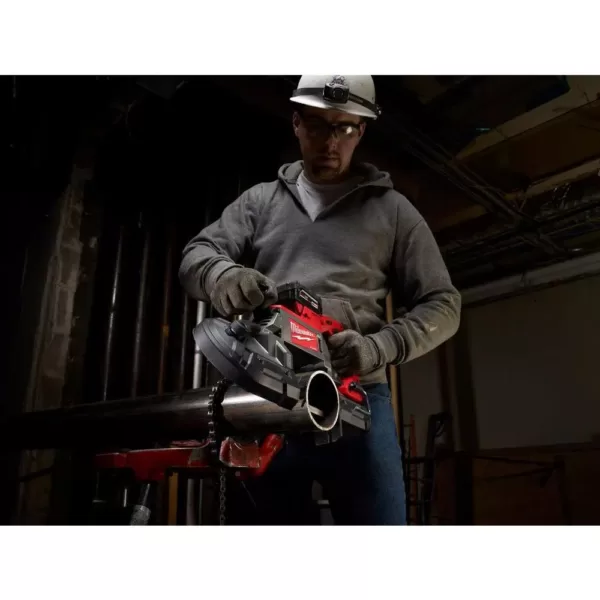Milwaukee M18 FUEL 18-Volt Lithium-Ion Brushless Cordless Deep Cut Band Saw and Grease Gun 2-Speed with Two 6.0 Ah Batteries