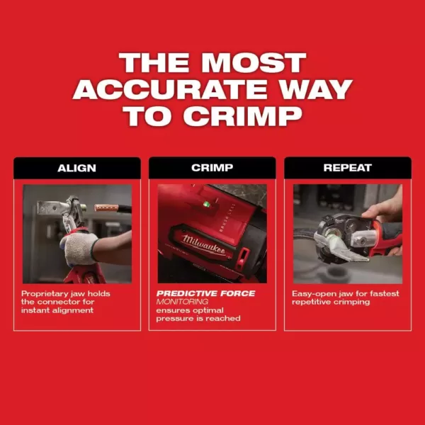 Milwaukee M18 18-Volt Lithium-Ion Cordless FORCE LOGIC 600 MCM Crimper Kit with 750 MCM Expanded Jaw