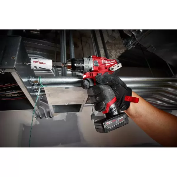 Milwaukee M12 FUEL 12-Volt Li-Ion Brushless Cordless Hammer Drill/Impact Driver Combo Kit with 3/8 in. Ratchet & Inflator (2-Tool)