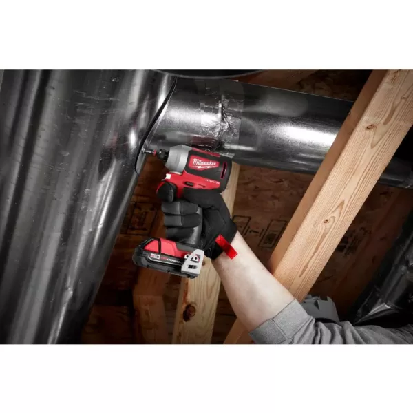 Milwaukee M18 18-Volt Lithium-Ion Brushless Cordless Hammer Drill/Impact/Band Saw Combo Kit (3-Tool) with 4-Batteries