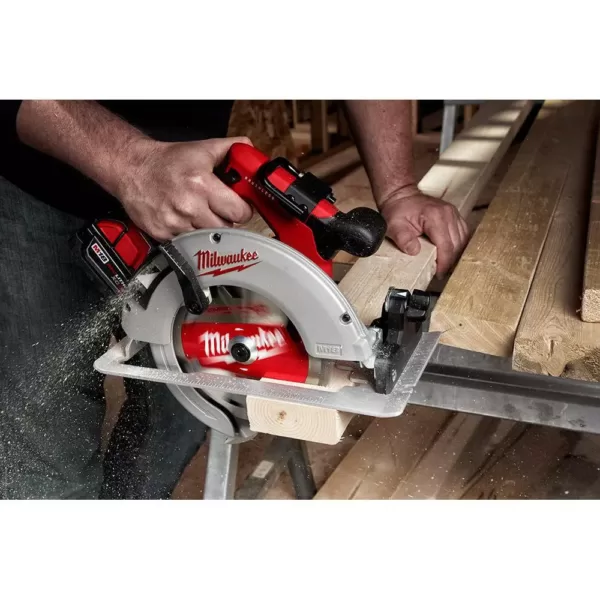 Milwaukee M18 18-Volt Lithium-Ion Brushless Cordless Hammer Drill and Circular Saw Combo Kit (2-Tool) with Two 4.0 Ah Batteries