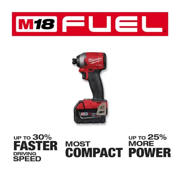 Milwaukee M18 FUEL 18-Volt Lithium-Ion Brushless Cordless Hammer Drill/Right Angle Drill/ Impact Driver Combo Kit (3-Tool)