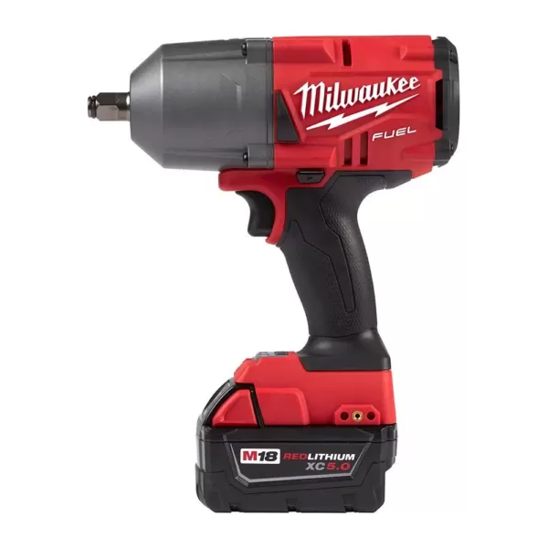 Milwaukee M18 FUEL 18-Volt Lithium-Ion Brushless Cordless Combo Kit (5-Tool) with  M18 FUEL 1/2 in. Impact Wrench