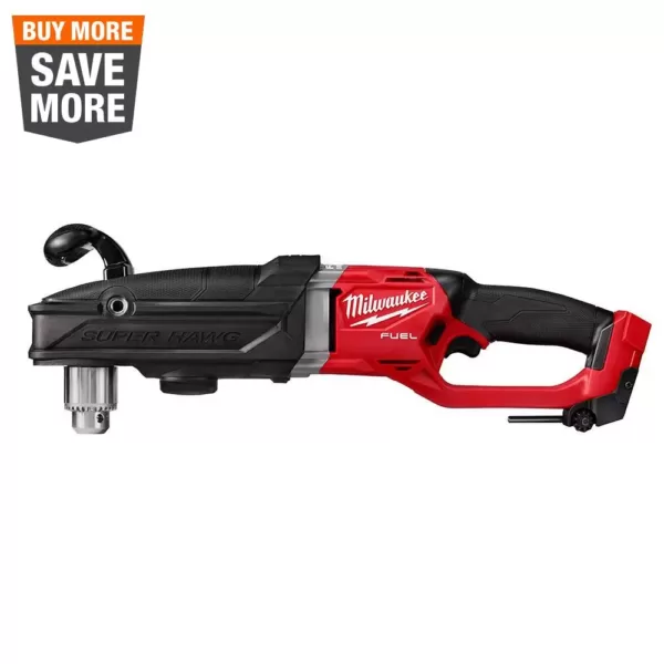 Milwaukee M18 FUEL 18-Volt Lithium-Ion Brushless Cordless GEN 2 Super Hawg 1/2 in. Right Angle Drill (Tool-Only)
