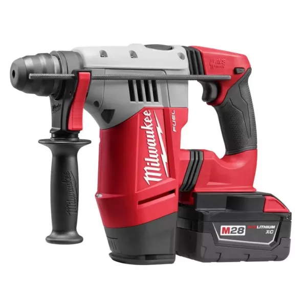 Milwaukee M28 FUEL 28-Volt Lithium-Ion Brushless 1-1/8 in. SDS Plus Rotary Hammer w/ Dust Extractor Kit w/(2) 3.0Ah Batteries