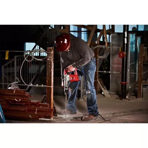 Milwaukee 10.5 Amp Corded 1-9/16 in. SDS-Max Rotary Hammer Kit with 5 in. Small Angle Grinder with Dial Speed