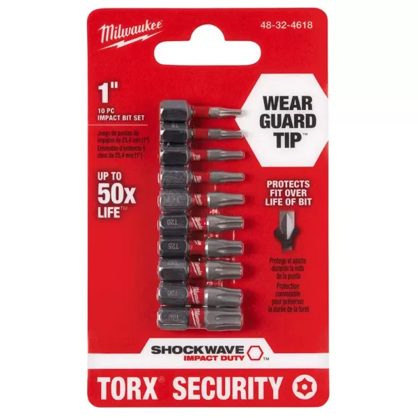 Milwaukee Shockwave Impact Duty Steel Torx Security Bit Set (10-Piece)