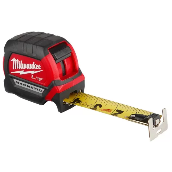 Milwaukee 5 m/16 ft. x 1 in. Compact Magnetic Tape Measure with 15 ft. Reach