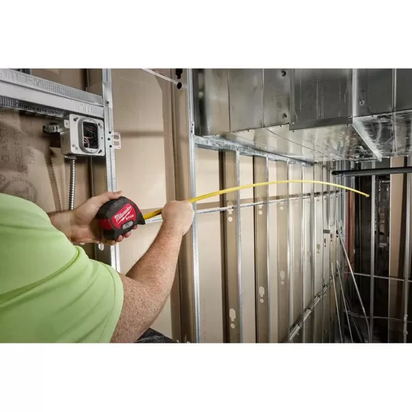 Milwaukee 25 ft. x 1.3 in. Gen II STUD Magnetic Tape Measure with 14 ft. Standout with Fastback Compact Folding Utility Knife