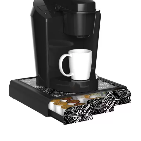 Mind Reader Anchor 36-Capacity Black Coffee Pod Storage Drawer