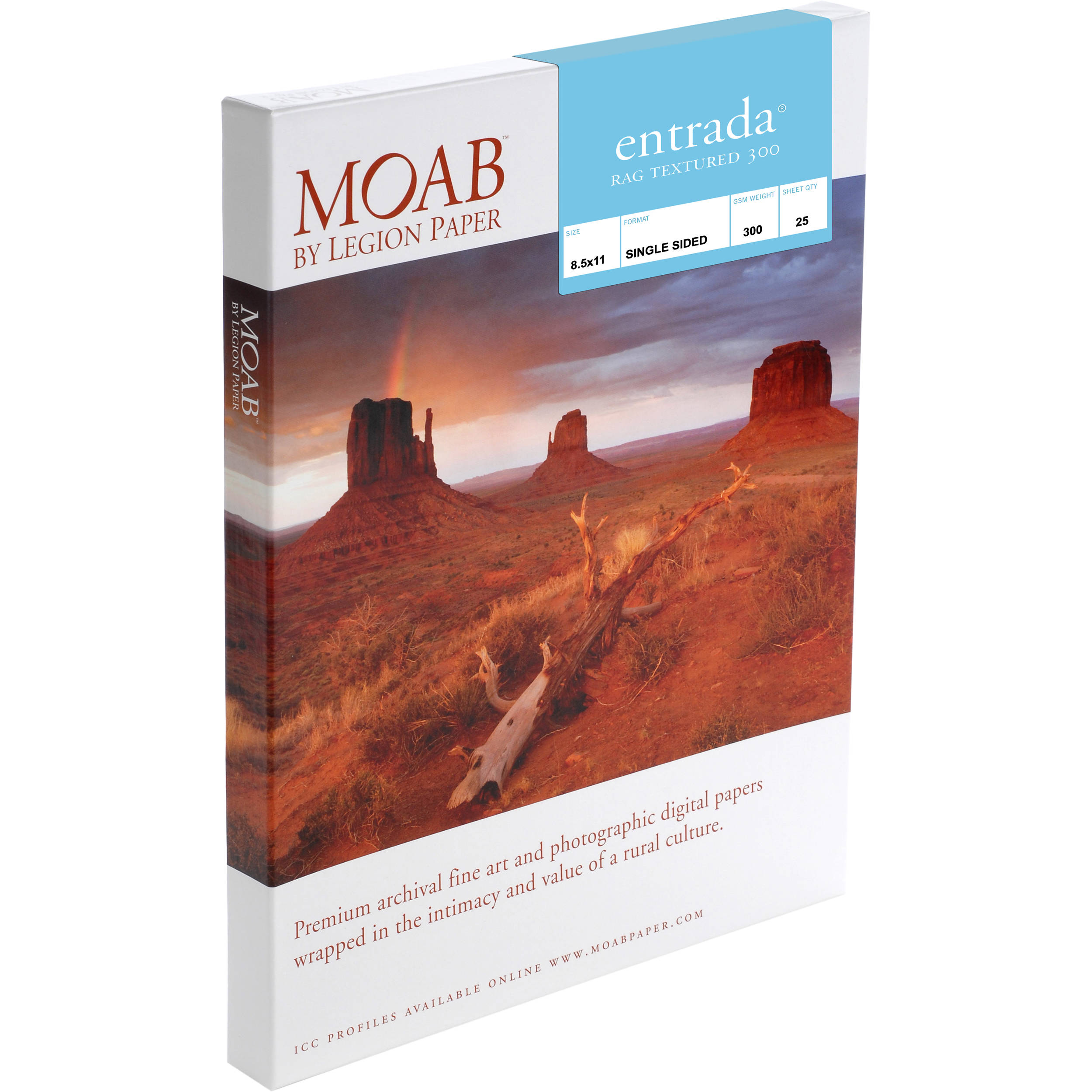 Moab Entrada Rag Textured 300 Paper (24 x 36", 25 Sheets)