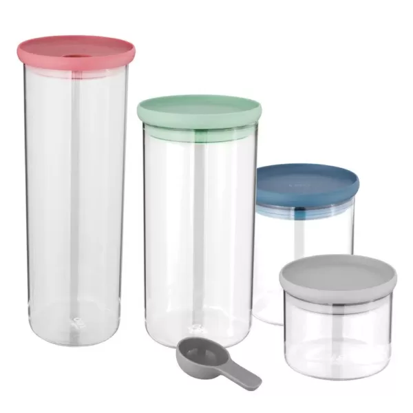 BergHOFF Leo Covered Container Set and Scoop (Set of 4)