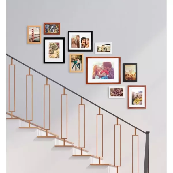 Kate and Laurel Gallery Multi/Brown Picture Frames (Set of 10)