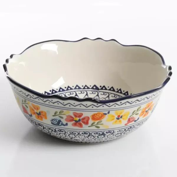 Gibson Home Luxembourg 8 in. and 10 in. 32 fl. oz. and 64 fl. oz. Multicolored Stoneware Serving Bowls (Set of 2)