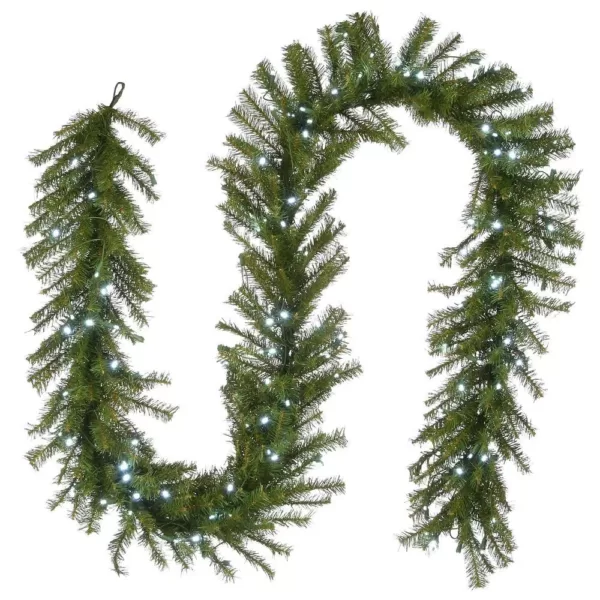 National Tree Company 9 ft. Norwood Fir Garland Memory-Shape and 150 Cool White LED Lights