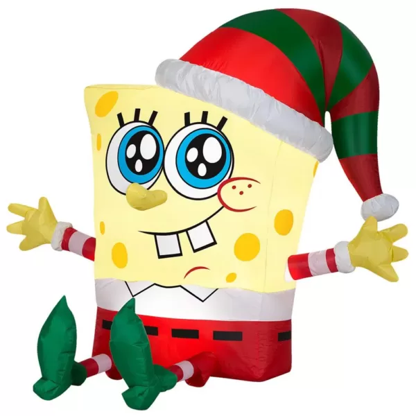 National Tree Company 33 in. Spongebob in Holiday Outfit