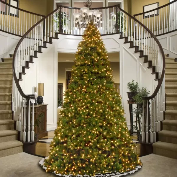 National Tree Company 16 ft. Feel Real Downswept Douglas Fir Hinged Artificial Christmas Tree with 2100 Dual Color LED Lights