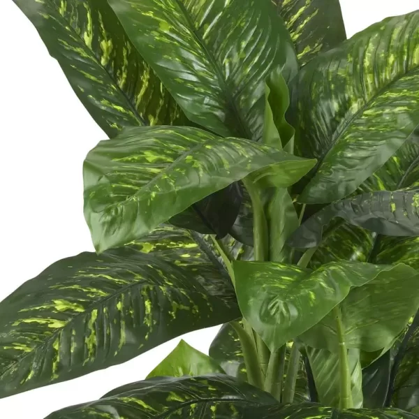 Nearly Natural Real Touch 5 ft. Green Dieffenbachia Silk Potted Plant