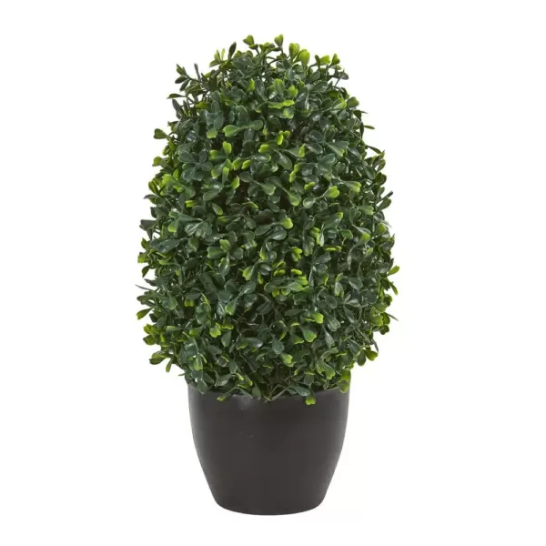 Nearly Natural Indoor/Outdoor 13 In. Boxwood Topiary Artificial Plant UV Resistant