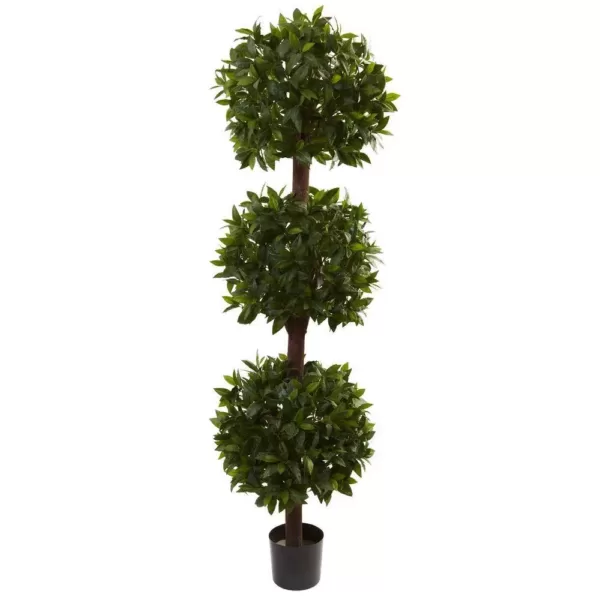 Nearly Natural 6.5 ft. Sweet Bay Triple Ball Topiary